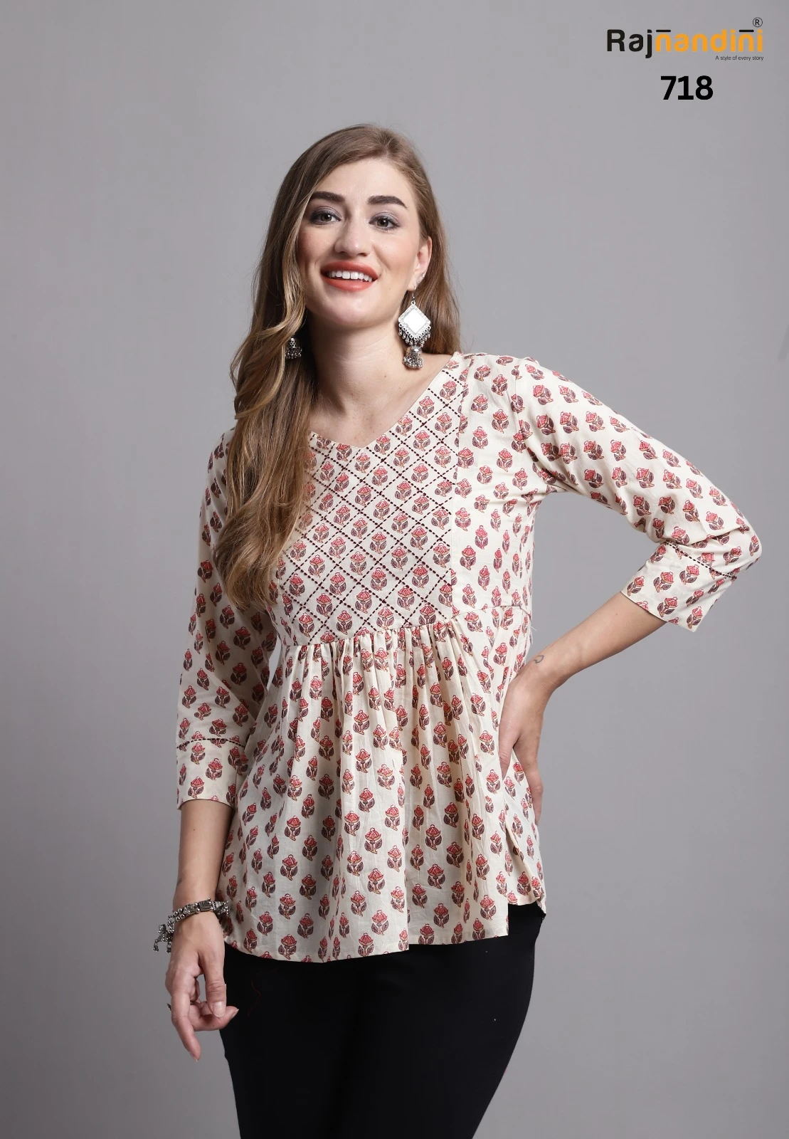 Rajnandini Nayra Pure Cotton Wholesale Tops Catalog — Wholesale, MPA wholesale from Surat — view 2